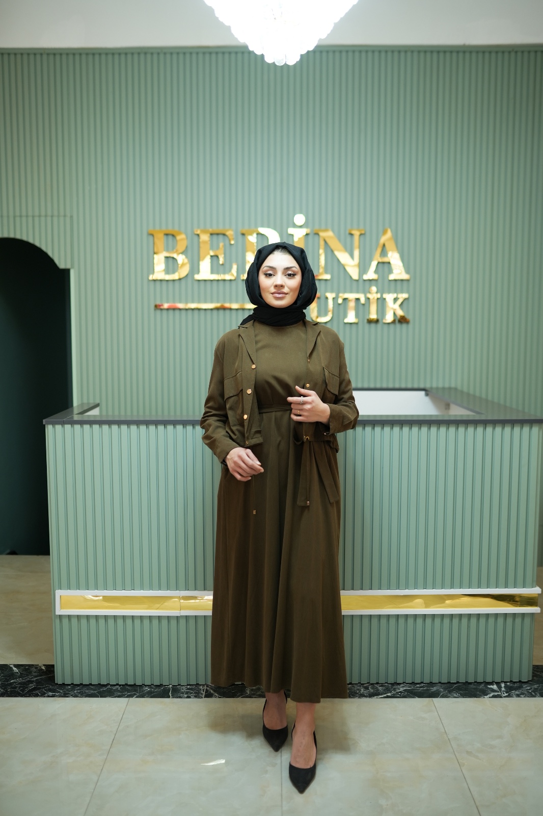 Tensel Ceket Elbise-Miori