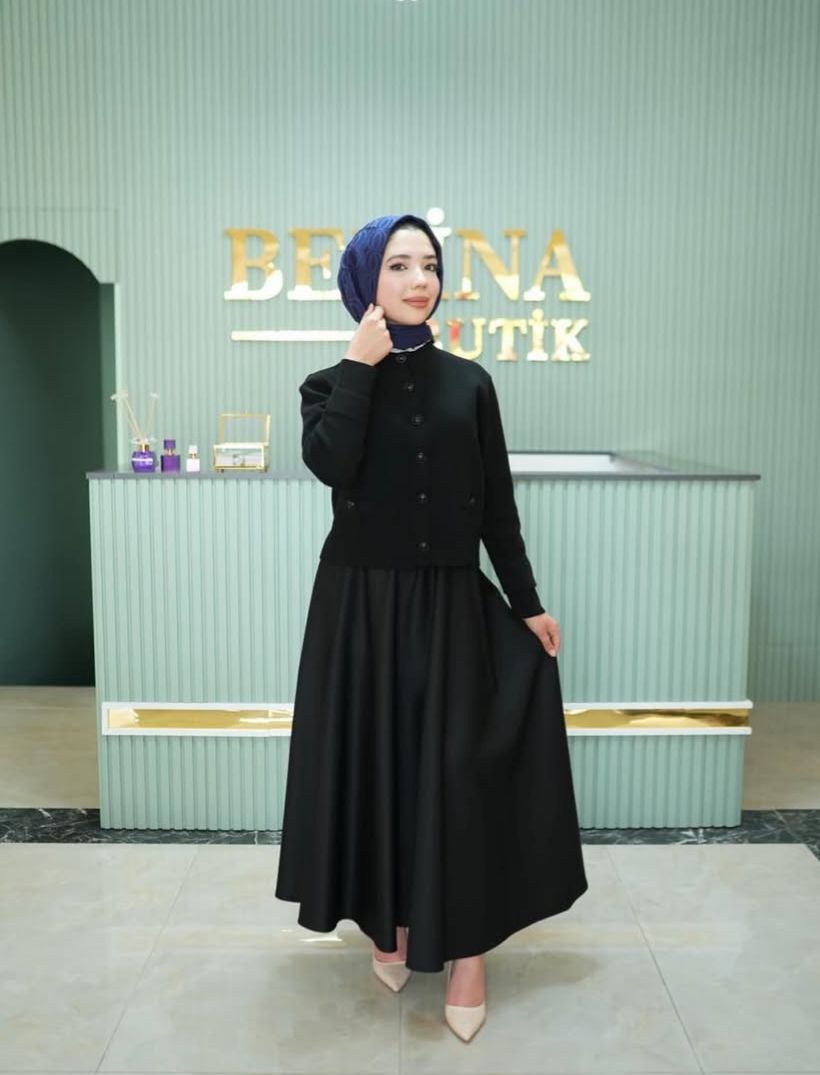 Gömlek Yaka Triko Scuba Etekli Takım-Terzi Dükkanı