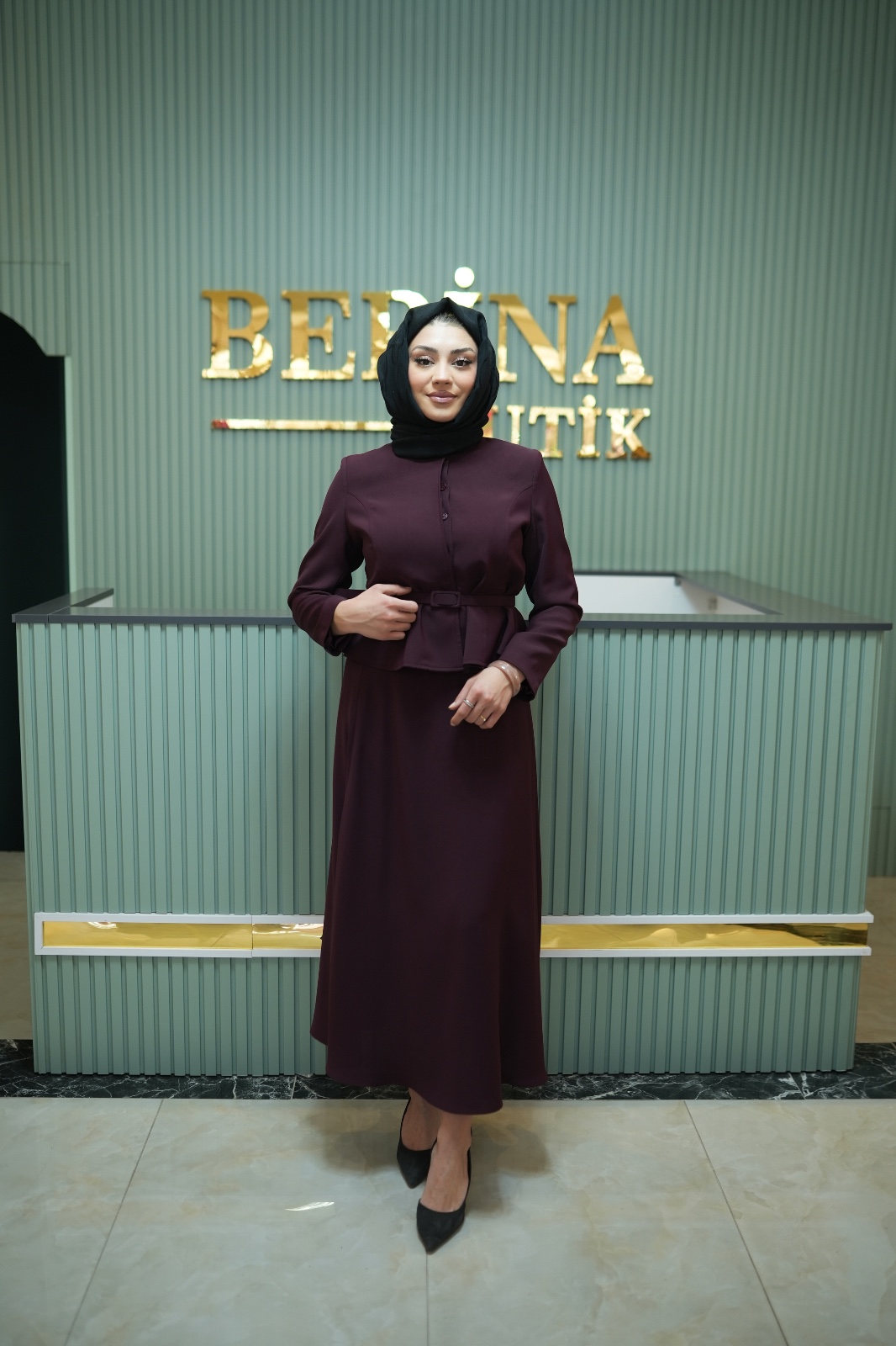 Miori Femme Ceket Etek Krep Takım