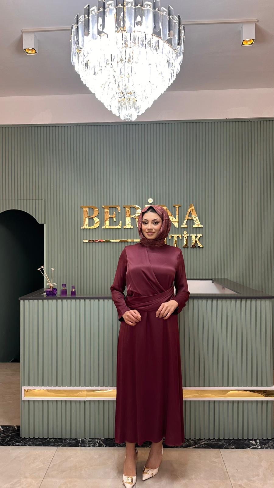 VATKALI ELBİSE BORDO- WENNORA