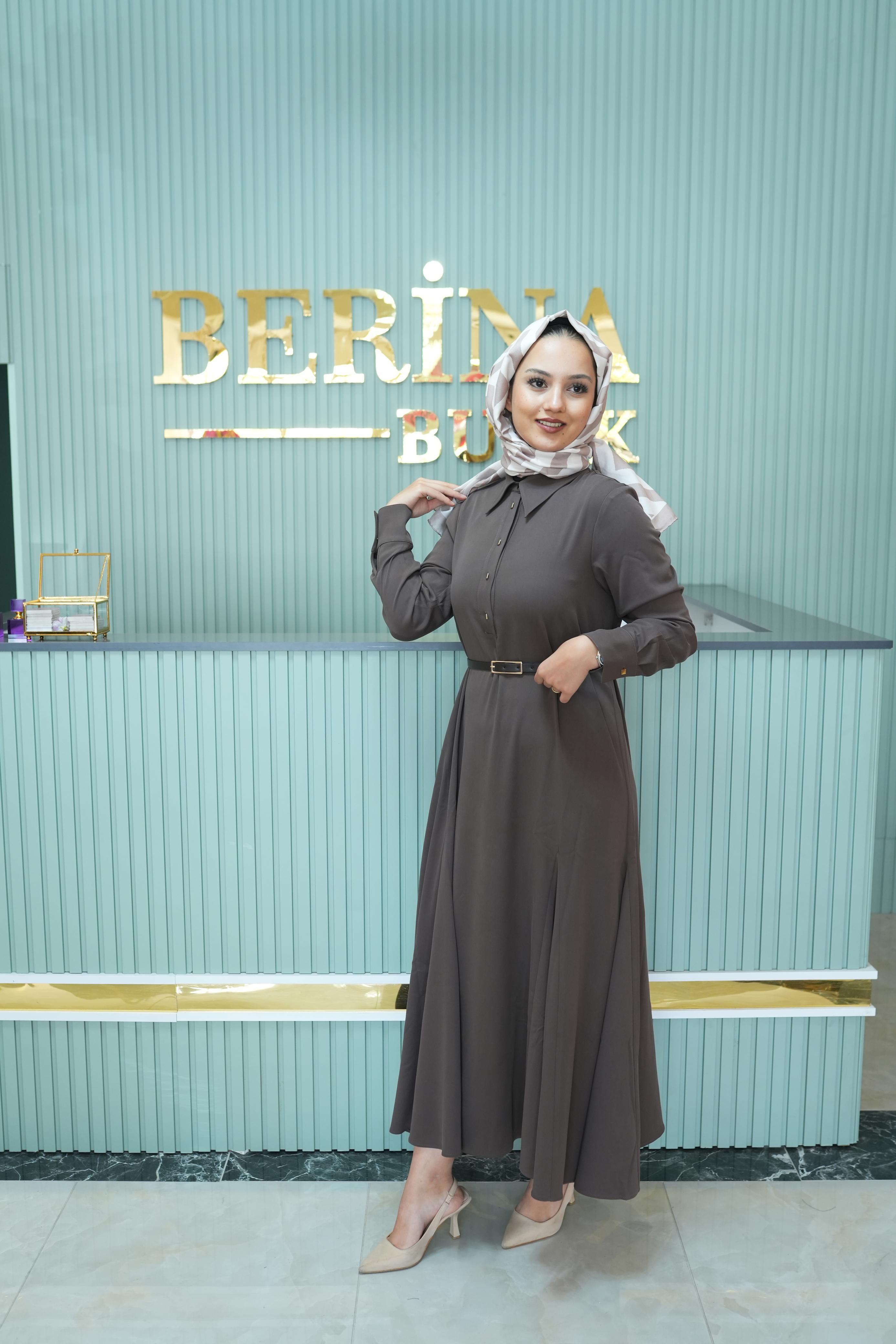 Kemer Detaylı Elbise-Zeynep Şule