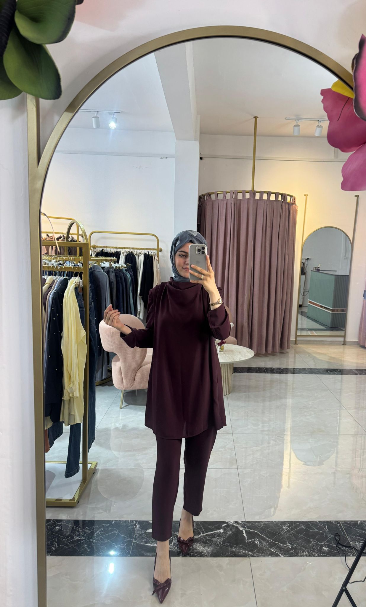 ZARİF KREP PANTOLONLU TAKIM 