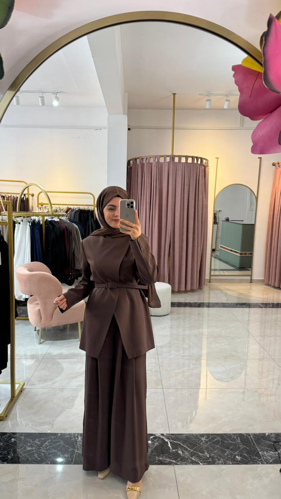 REVİA CEKET PANTOLON KREP PANTOLONLU TAKIM