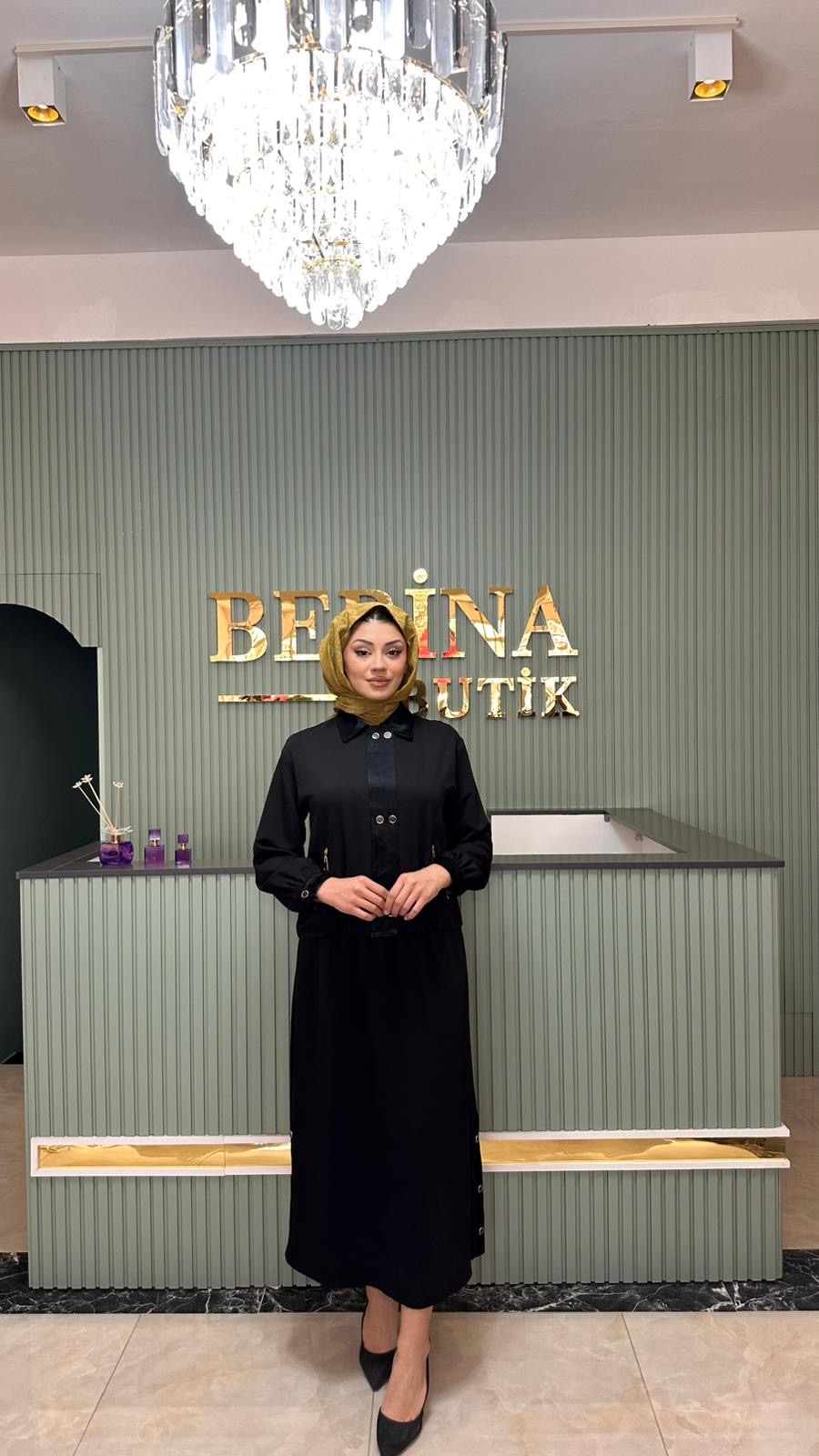 ETEKLİ ÇIT TAKIM SİYAH- LİSA EXCLUSİVE