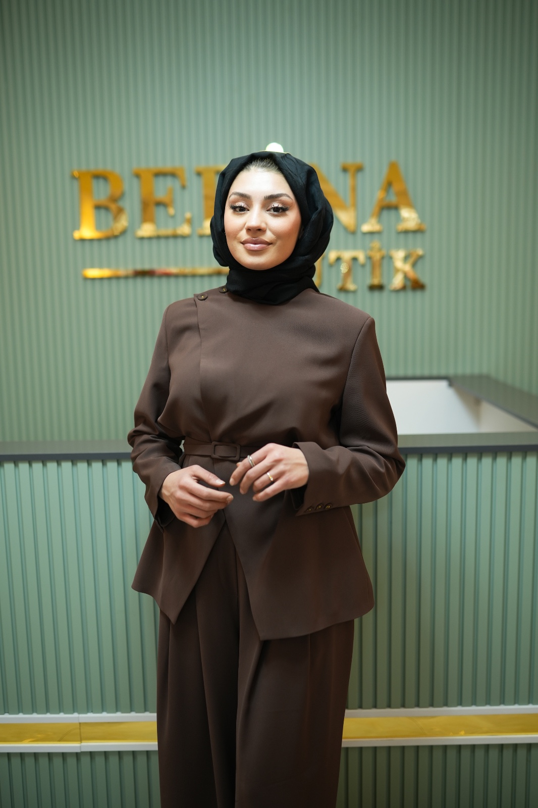 Revia Ceket Pantolon Krep Takım- Miori