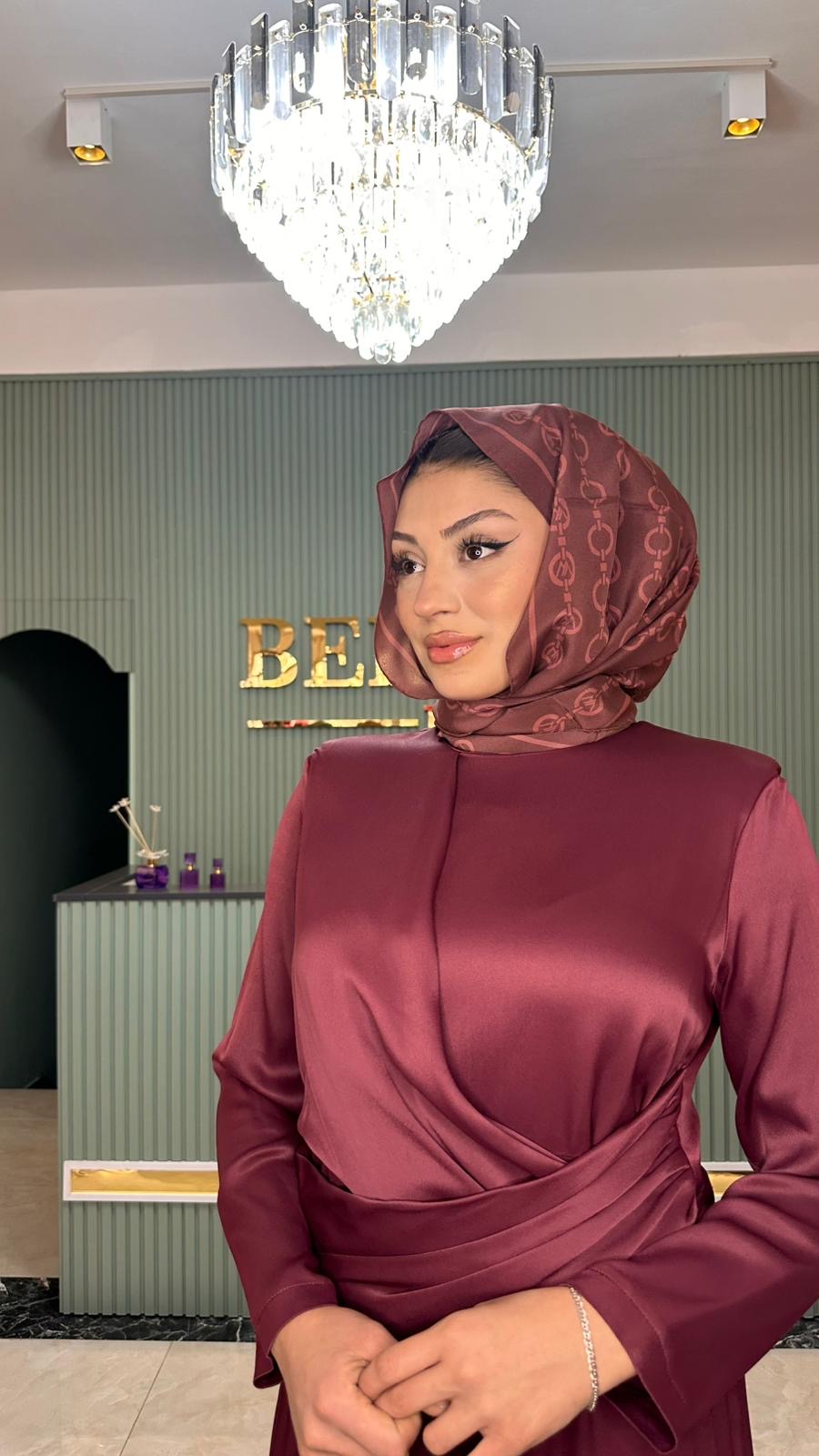 VATKALI ELBİSE BORDO- WENNORA