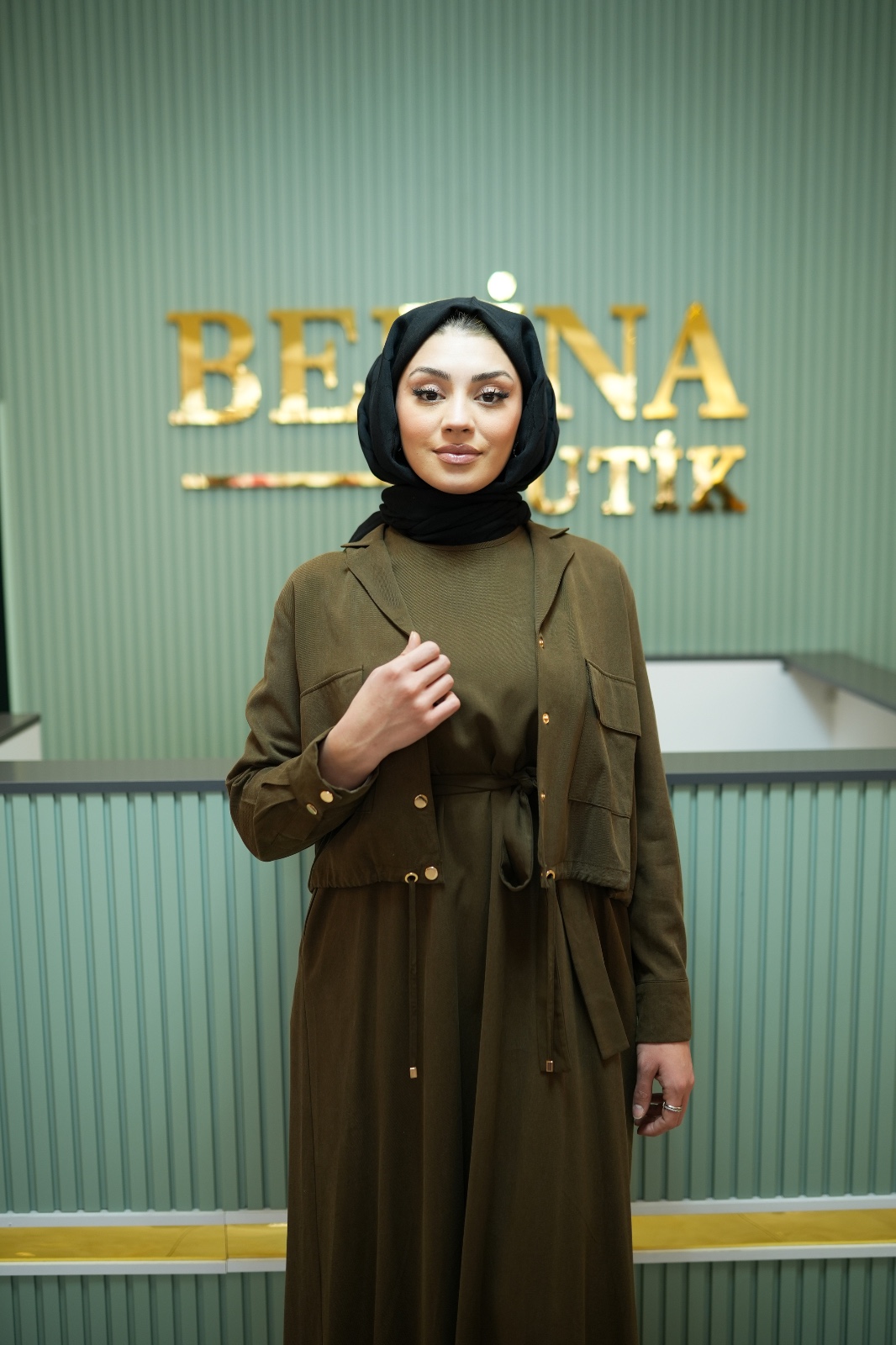 Tensel Ceket Elbise-Miori