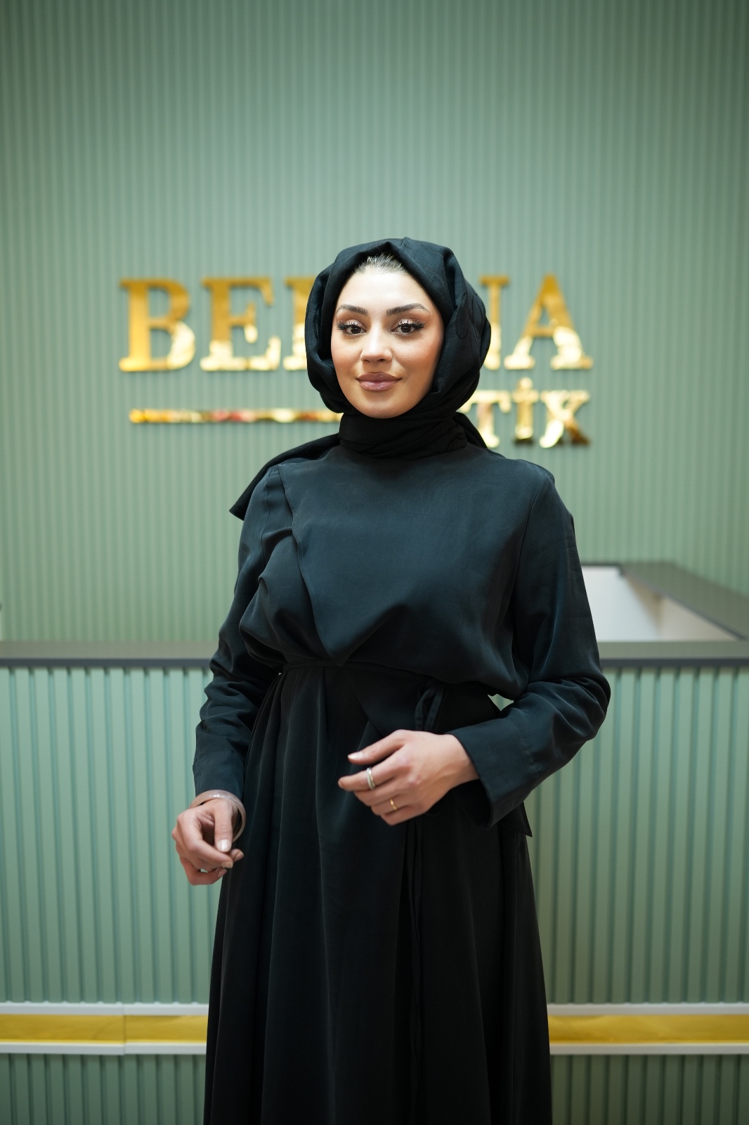 Modal Taşlanmış Elbise-Miori