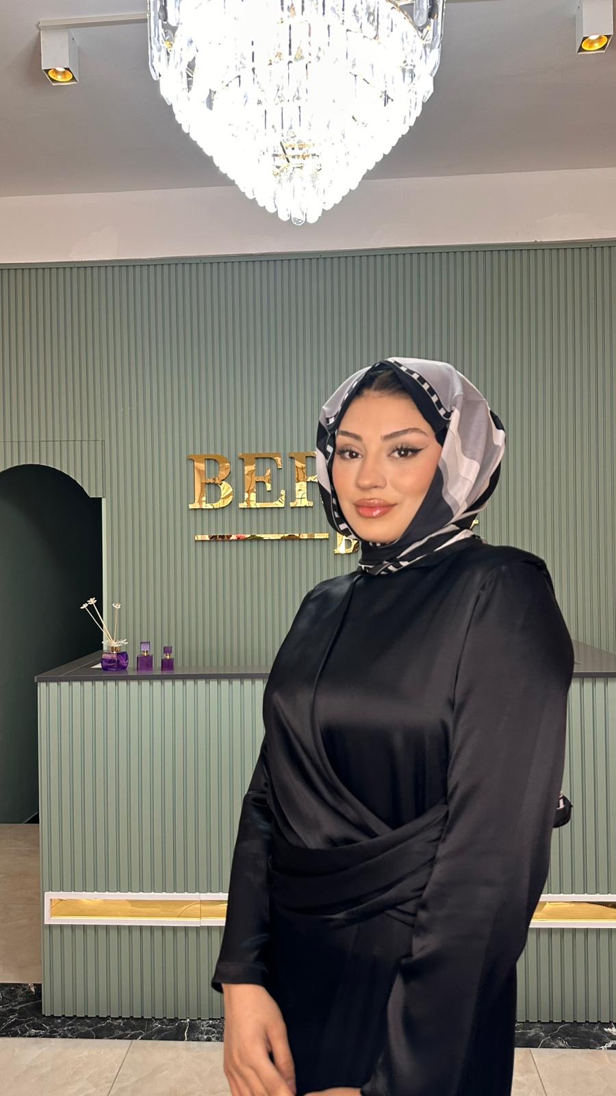 VATKALI ELBİSE SİYAH- WENNORA